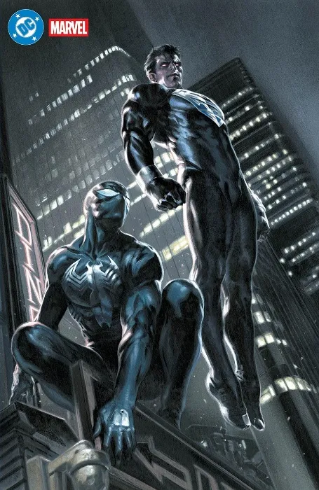 DC Marvel Superman Spider-Man #1 (One Shot) Cover Z-D 2nd Ptg D Gabriele Dell Otto Superman Black & Spider-Man Black Foil Variant Cover - Midtown Comics