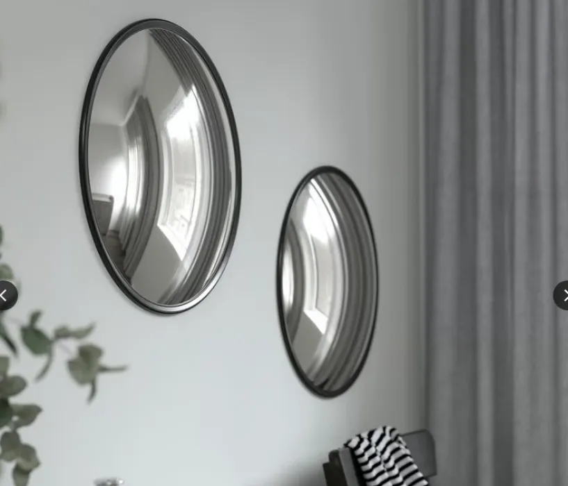 SVARTBJÖRK Decorative convex mirror - black 16 1/8 "