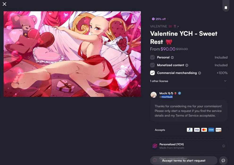 Valentines YCH by @mochisuki on Vgen