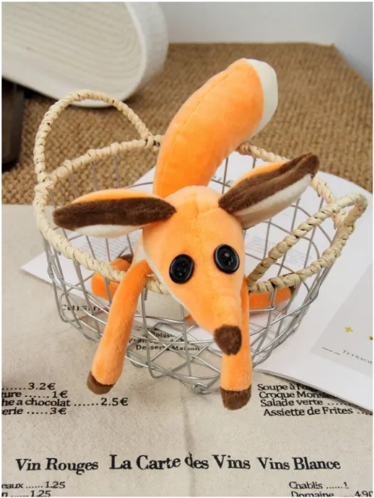 Muñeco de peluche de zorro pequeño, almohada de tiro con diseño de zorro