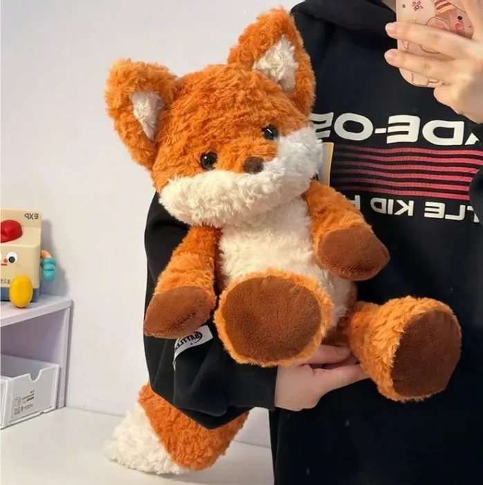 Juguete de peluche suave y abrazable de zorro rojo