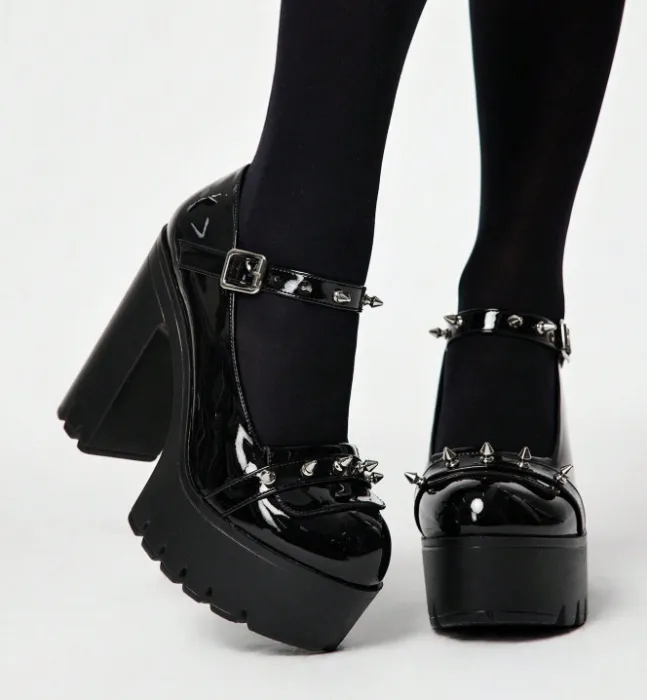 Studded Mary Janes Shoes