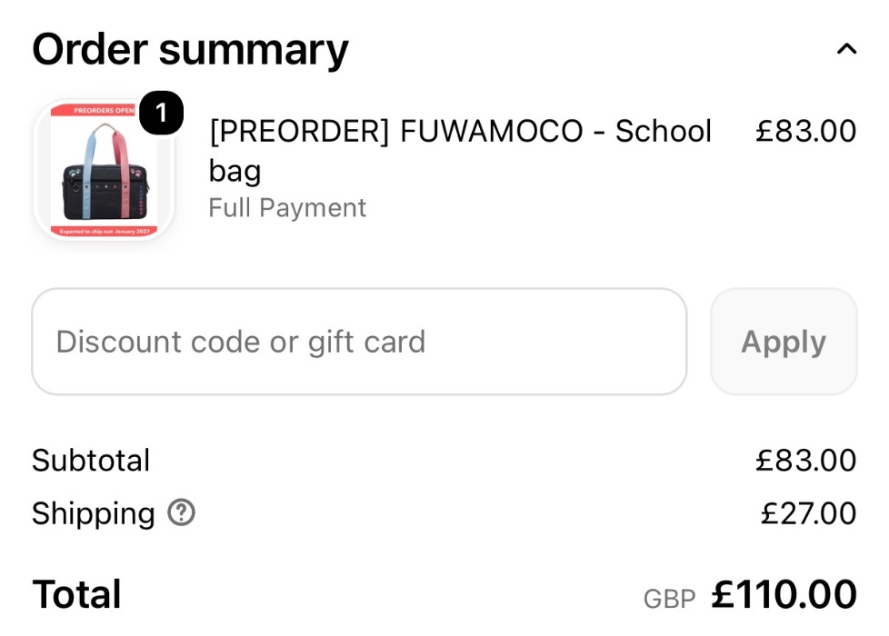 FUWAMOCO School Bag