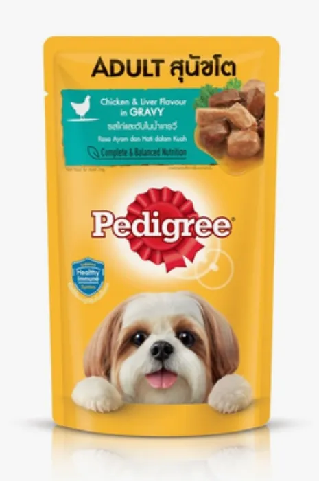 Pedigree Wet Chicken & Liver Chunks Pouch 130g