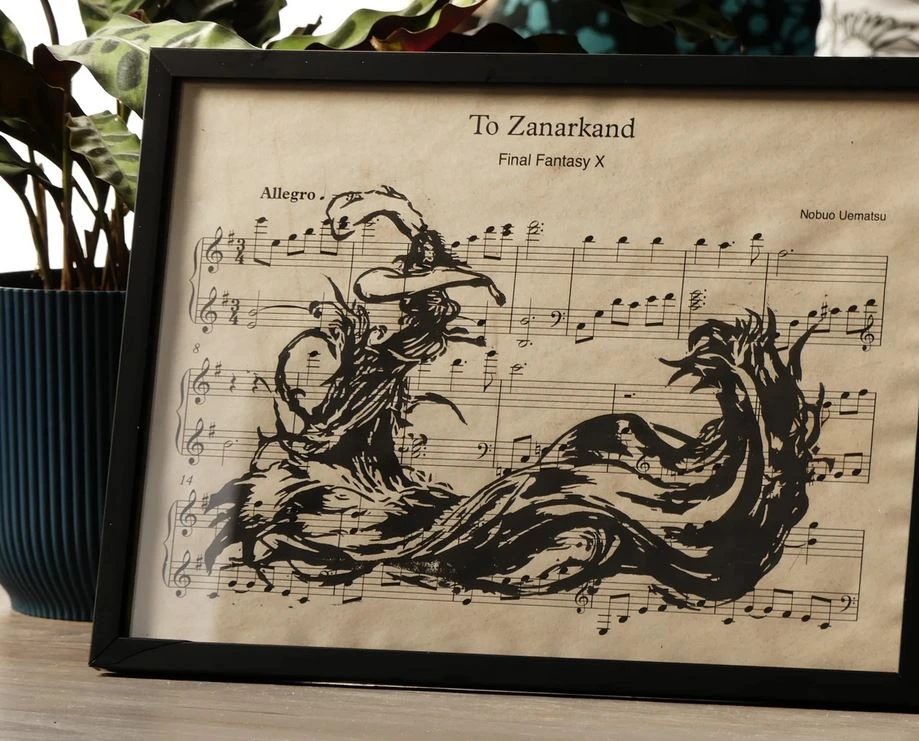 Final Fantasy X Linocut