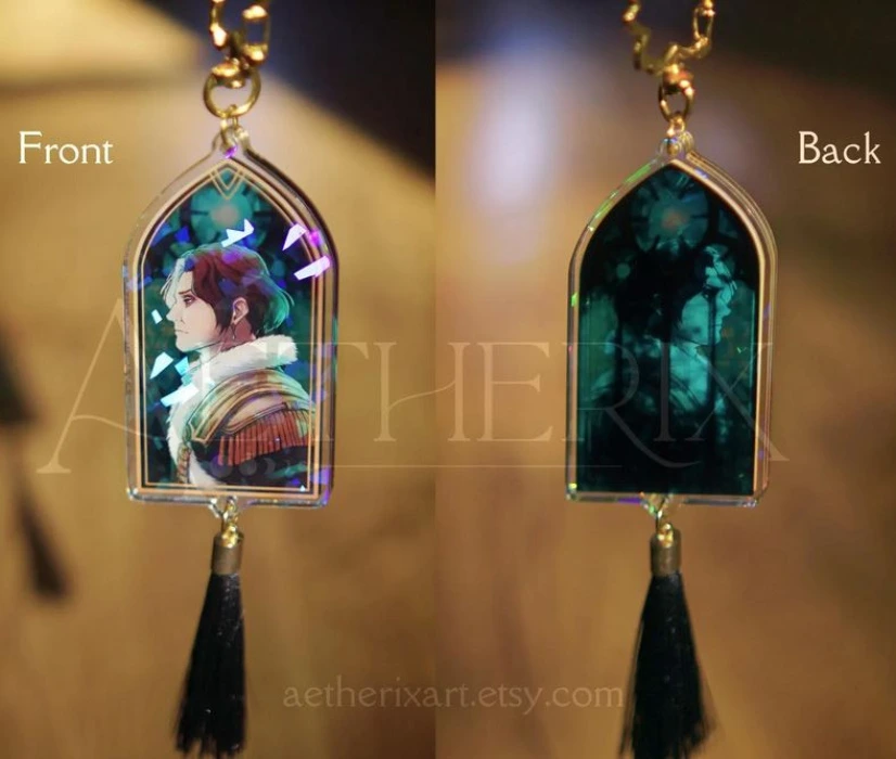 Emet Selch stained glass charm