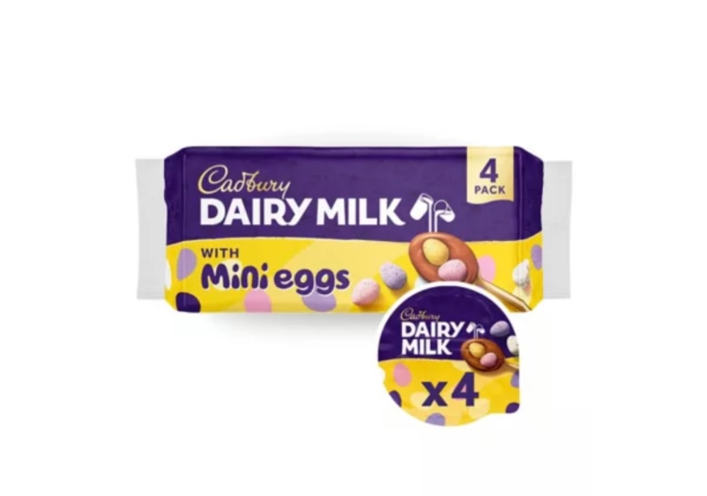 Cadbury chocolate mini egg yoghurt pots x 4
