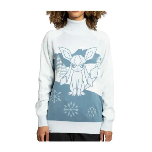Glaceon Pokémon Holiday Blue Turtleneck Sweater