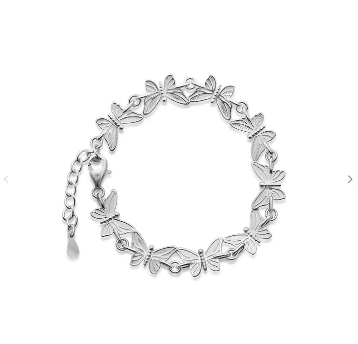 BUTTERFLY BRACELET (ADJUSTABLE) | SOLID .925 STERLING SILVER