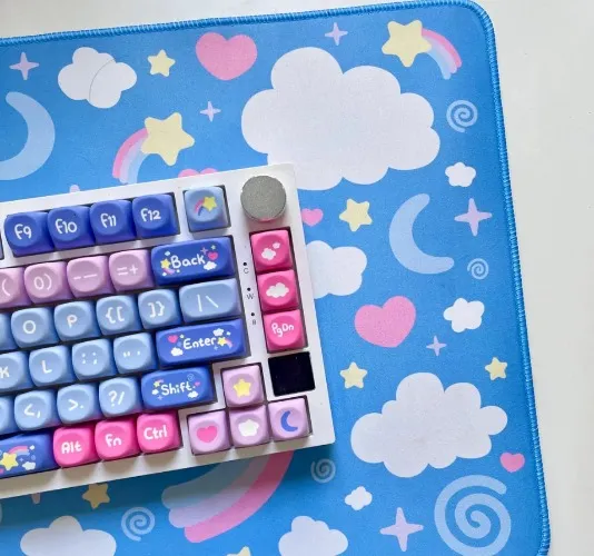 Candy Sky Desk Mat | XL Blue Celestial Gaming Mouse Pad