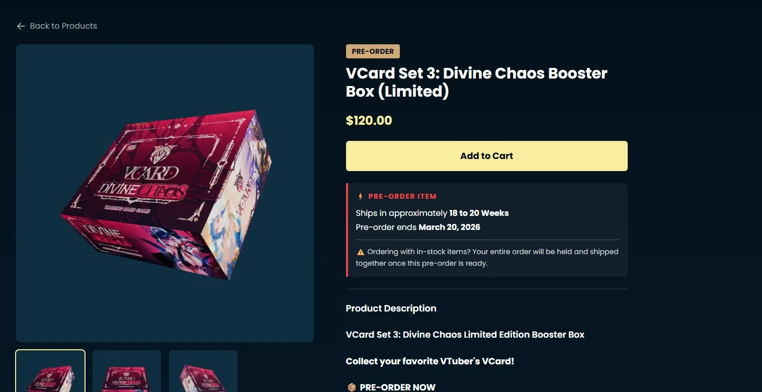 Vtuber Trading Card Game!!! 1 box