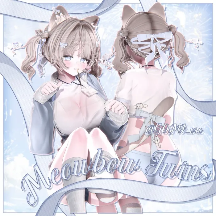 VRC Hairstyle meowbow twins
