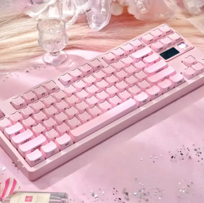 Jello kitty keycaps (love these)