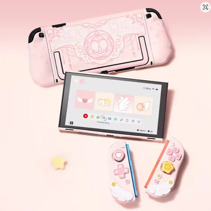 GeekShare Star Wings Silicone Protective Case for Switch 2 with 2 Thumb Grip Caps