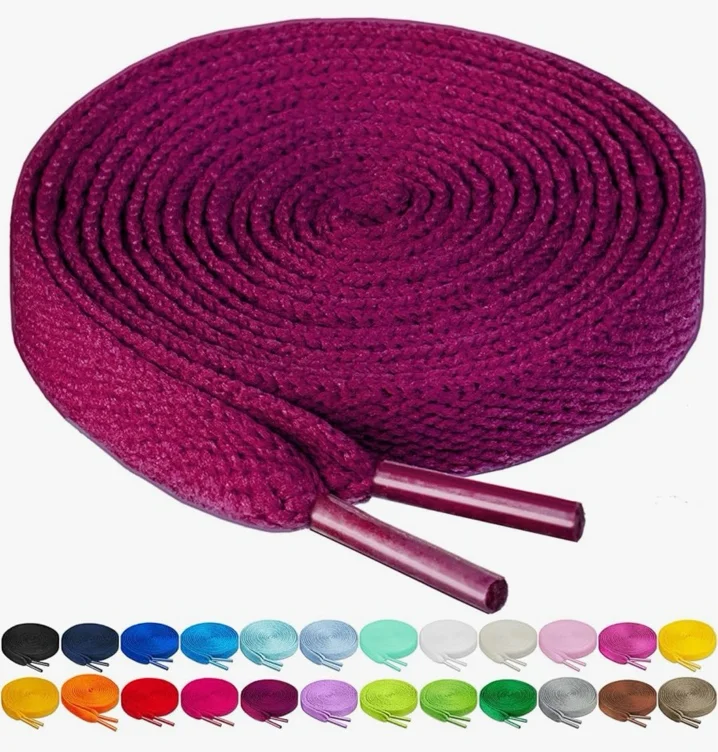 BIRCH's Shoelaces in 27 Colors Flat 5/16" Shoe Laces in 4 Different Lengths - 56"(142cm) XL Orchid Purple