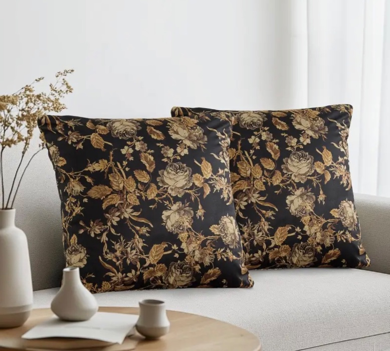 set 2 vintage cushion covers