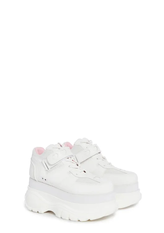 DOLLSKILL: Fairy Walkers Sugar Thrillz Platform Sneakers with Heart Velcro 