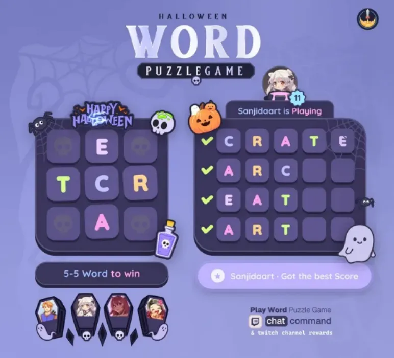 Halloween Wordle Stream Asset