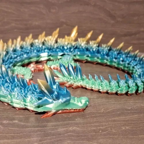 3D Printed Crystal Dragon Fidget Toy