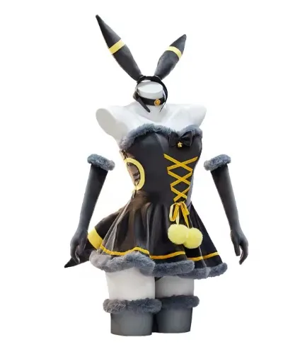 Disfraz de Anime Vaporeon Umbreon Sylveon, disfraz de mujer, vestido con capa, uniforme de chica conejito, ropa de Halloween y Navidad