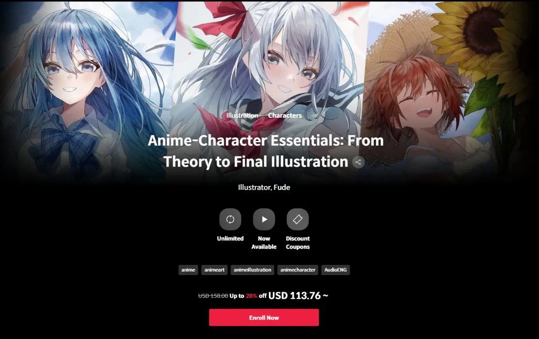 {Art course} Anime-Character Essentials: From Theory to Final Illustration