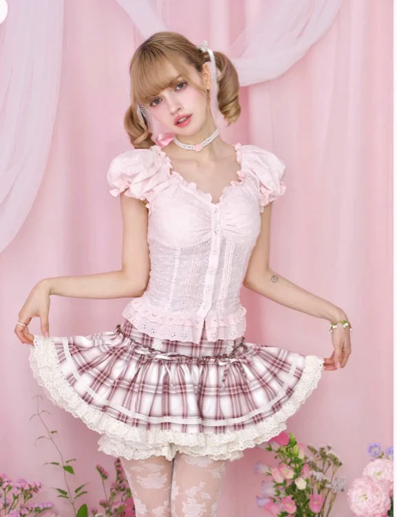 Shojo Girl Cotton Blouse Pink // PREORDER