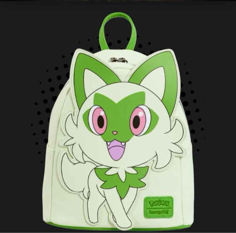 Pokemon - Sprigatito Figural Collection 10" Faux Leather Mini Backpack