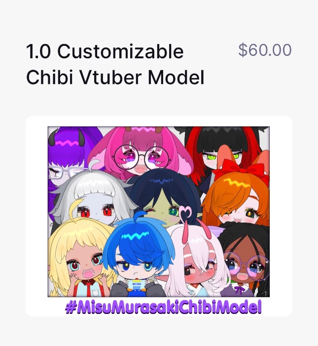 Customisable chibi model …