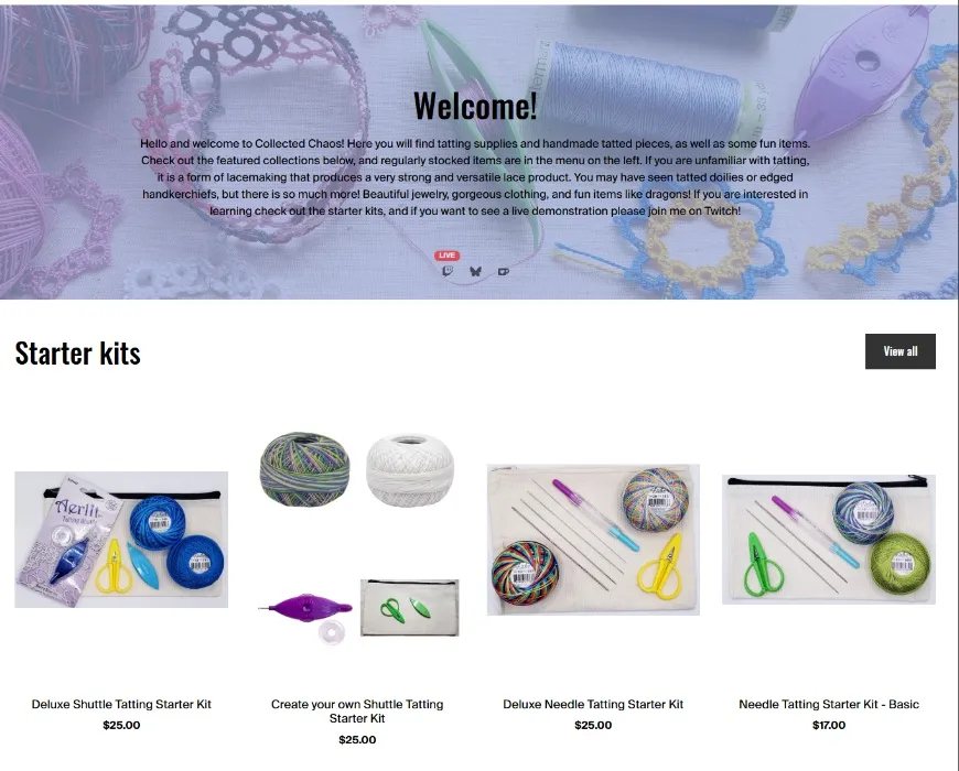 Money to spend at https://collected-chaos.com/