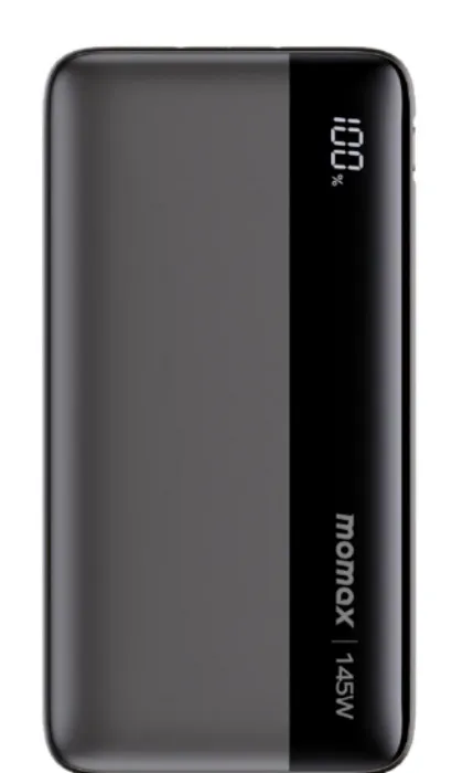 Momax 145W 25000mAh Ultra Power Bank - Black Max 145W PD Combined Output - Max 140W Single Output- Three Output (USB-C x2 & USB-A) - Digital Display for Battery Percentage