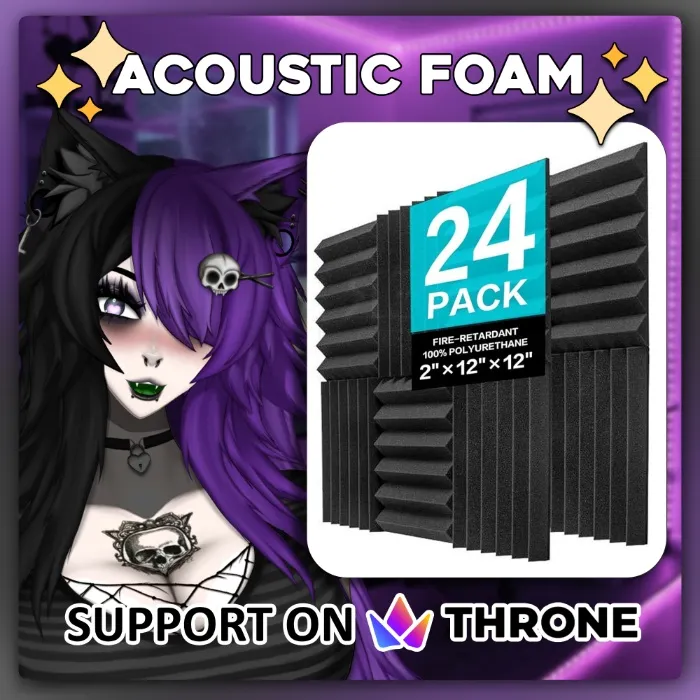 JBER Akustikschaumstoff [ Acoustic Foam] - 2"- 24 Stück, Schwarz