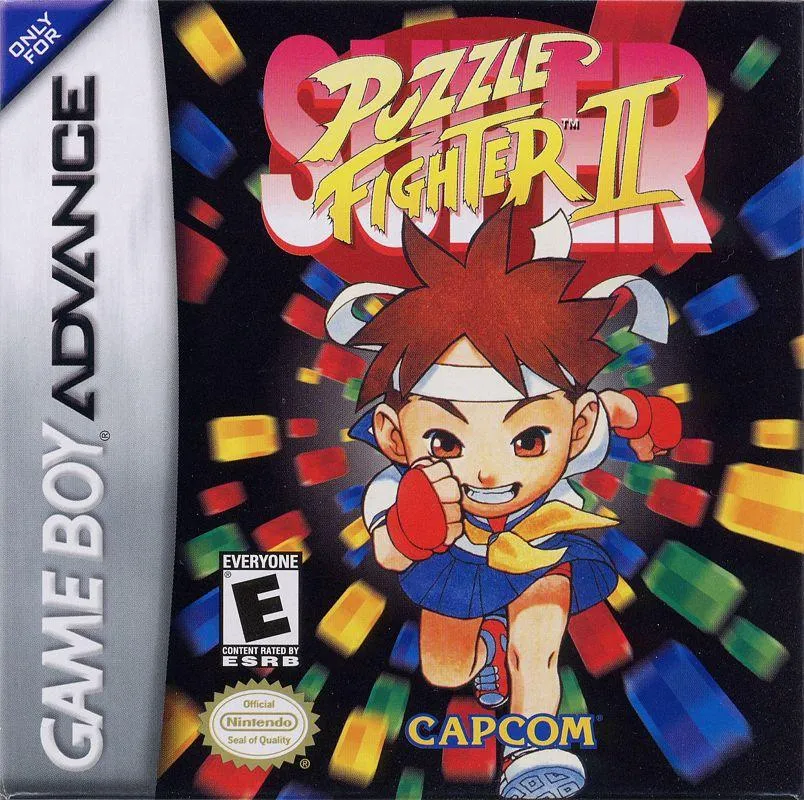 Super Puzzle Fighter II (Nintendo Game Boy Advance, 2003) Cart, Box, Manual