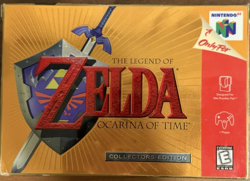 Zelda Ocarina of Time Collector’s Edition N64 Gold Cartridge CIB Original Box