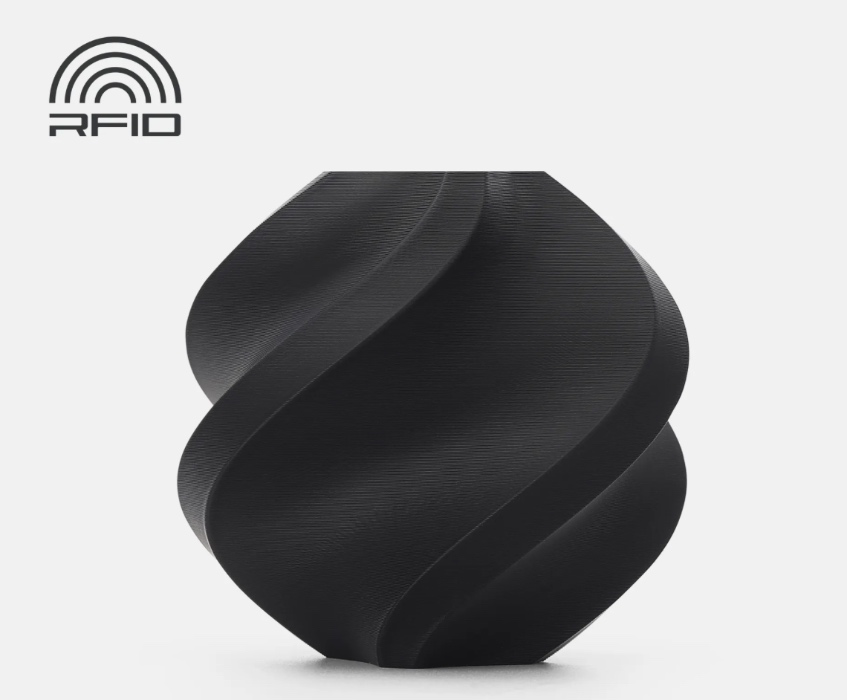 PLA Pure - Absolute Black (17101) / Filament with Spool / 1kg