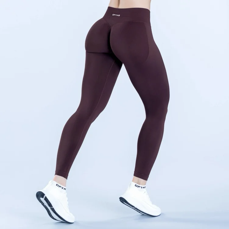 Dfyne Impact Workout Leggings - Brown Espresso