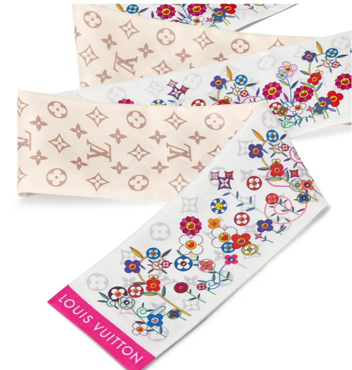 Louis Vuitton x Murakami Monogram Twilly Scarf