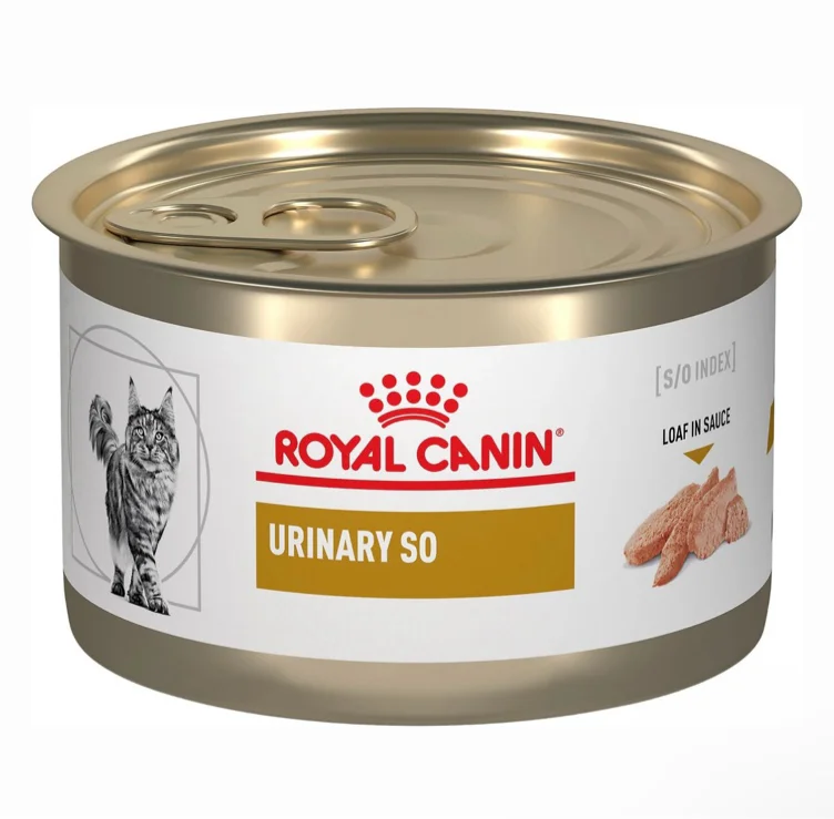 Royal Canin Wet Cat Food Veterinary Diet Urinary SO Loaf Pate, 5.1-oz cans, case of 24