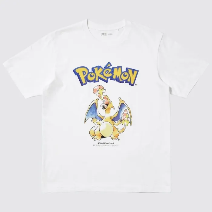 UNIQLO Pokémon UT - Charizard 00 White - XS