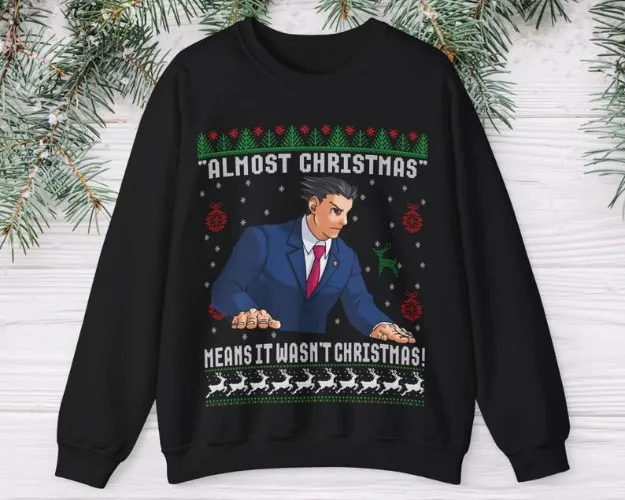 Ace Attorney Ugly Christmas Sweater