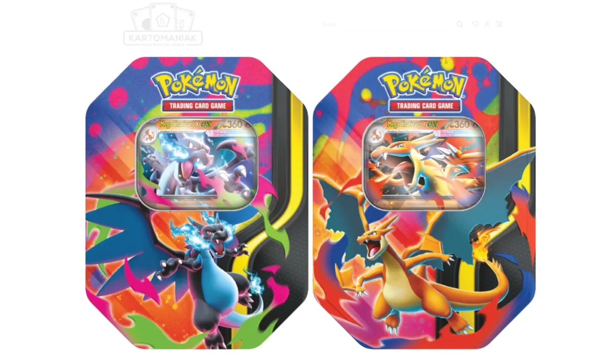  Pokemon TCG: Mega Charizard Tin - Mega Charizard 2 TINS Preorder