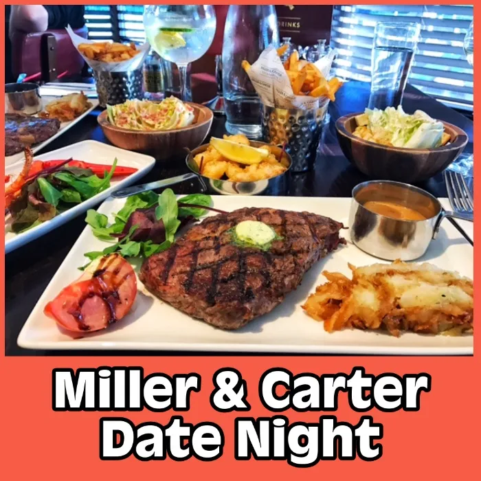 Miller & Carter Date Night | Starters, Mains & Drinks for Bear & James