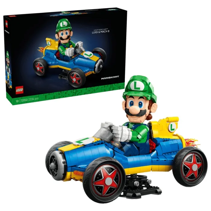 Luigi Mario Kart Lego | Mario Kart™ – Luigi & Mach 8 | Preorder - Ships 1st April