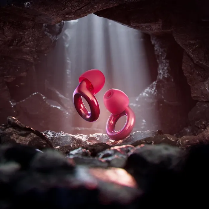 Tomorrowland x Loop Experience 2 Earplugs – Stylish Hearing Protection for Concerts & Festivals, Live Music, Nightlife & Musicians – 17dB Noise Reduction Ear Plugs (High-Fidelity) – Limited Edition - Ruby