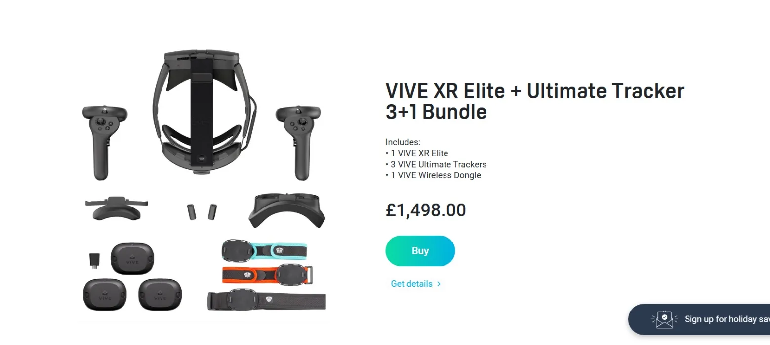 VIVE XR Elite Ultimate tracking setup