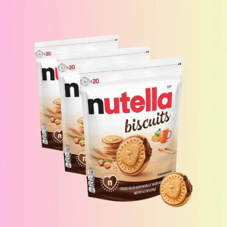 Nutella Biscuits, Hazelnut Spread With Cocoa, Sandwich Cookies, 20-Count Bag (Pack of 3) - 9.7 Ounce (Pack of 3)