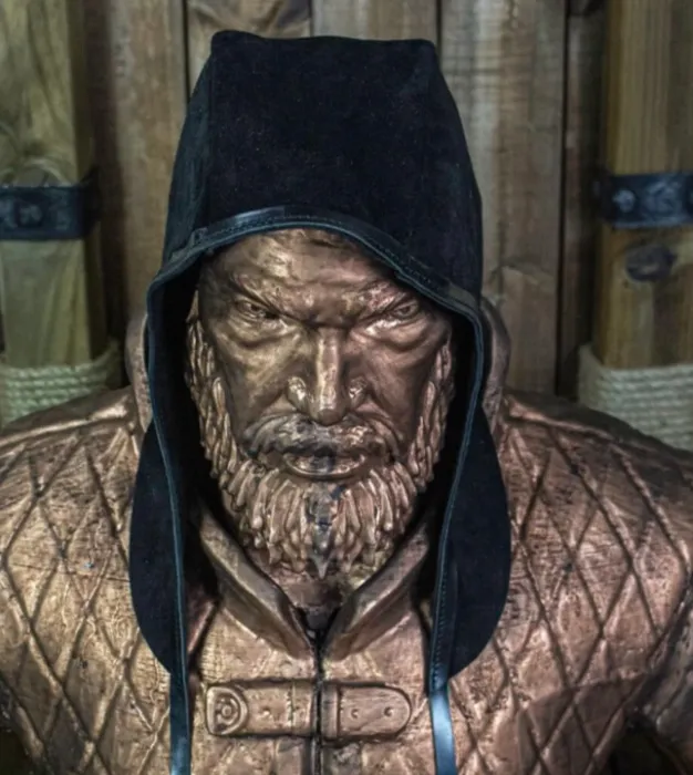 Rouland split leather coif - Black