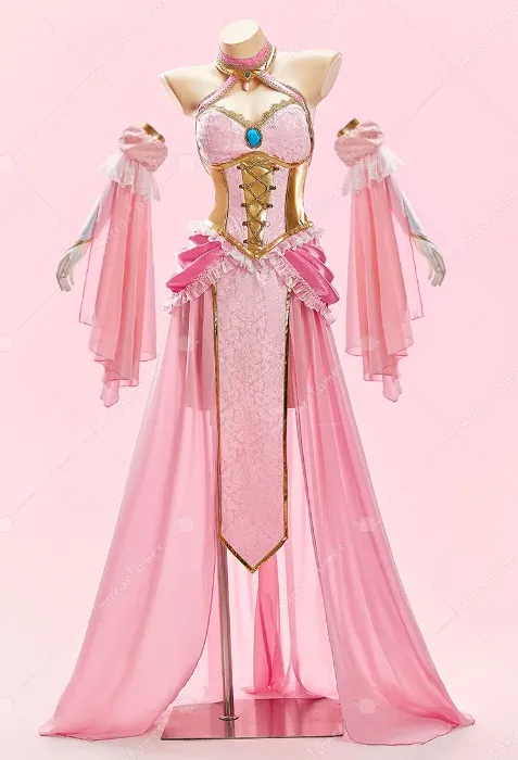 Princess Peach Halter Dress Cosplay