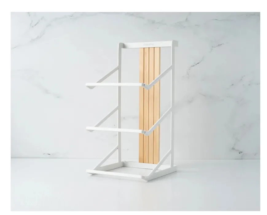 three tier keyboard shelf | white