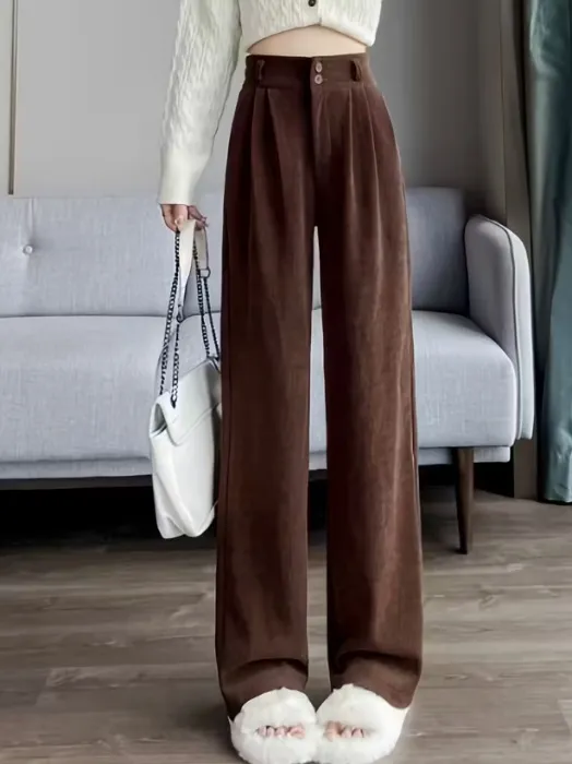 corduroy pants in a   fit trending women featuring wide - Temu Hungary