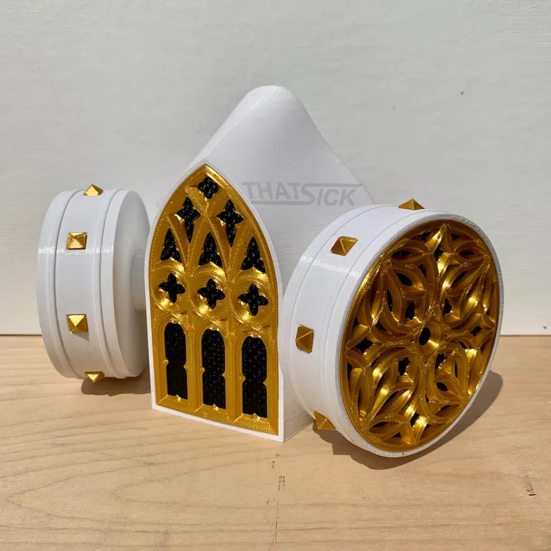 Gothic Cathedral Mask | White and Gold